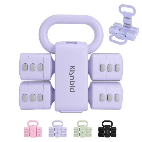 Adjustable Dumbbell Set of 2, 4 in 1 Free Weights Dumbbells Set for Women with Fast Adjustment, Each 2lb 3lb 4lb 5lb Hand Weights Set for Home Gym & Outdoor Exercise Training