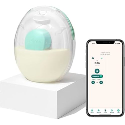Willow Go - Hands Free Single Wearable Breast Pump - Portable, Electric, Cordless, 9 Levels of Hospital Grade Suction Strength, App Compatible & Fits Fully in Bra, 24mm Flange Included