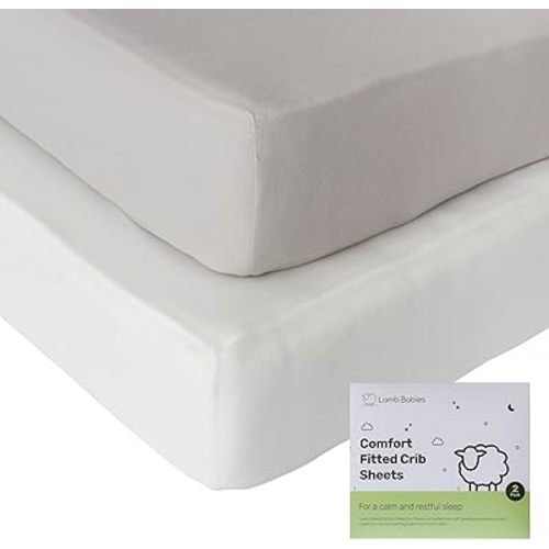 Comfort Fitted Breathable Crib Sheets, Premium Cotton for Soft Touch and Cozy Baby Sleep, Durable Baby Sheets for Crib, Effortless Fit for a Calming Experience