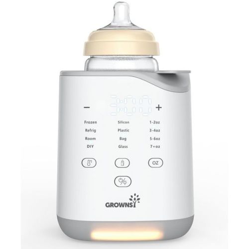 GROWNSY Bottle Warmer for All Bottles, 2025 Fast Baby Bottle Warmer for Breastmilk & Formula, Smart Temperature Control with Timer, Thaw, Food Heater