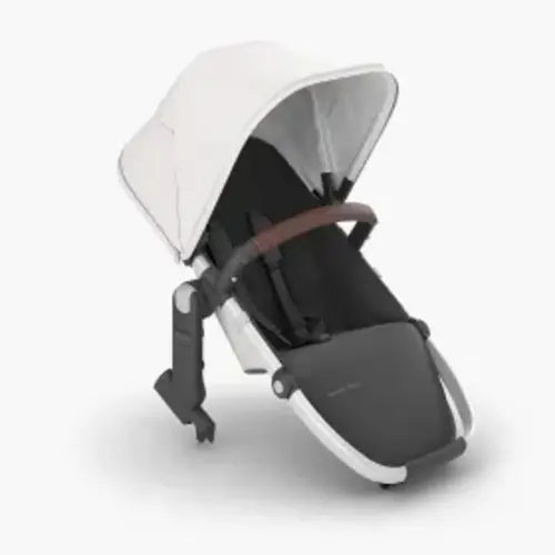 RumbleSeat V2+ Bryce - White Marl | Silver Frame | Chestnut Leather