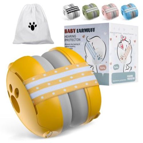 Babybond Baby Ear Protection Noise Cancelling Headphones For Babies For 3 Months To 2 Years (yellow)