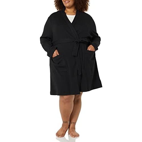 Amazon Essentials Women's Lightweight Waffle Mid-Length Robe (Available in Plus Size)