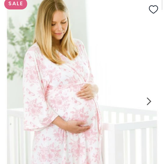 Pink Butterfly Garden Toile Women's Maternity Robe
