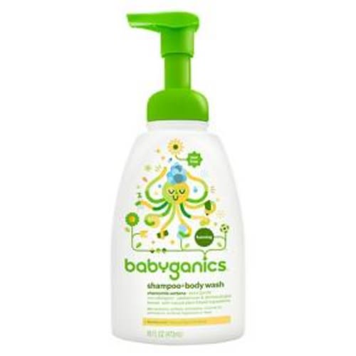 Babyganics Baby Shampoo + Body Wash, Chamomile Verbena - 16oz Pump Bottle