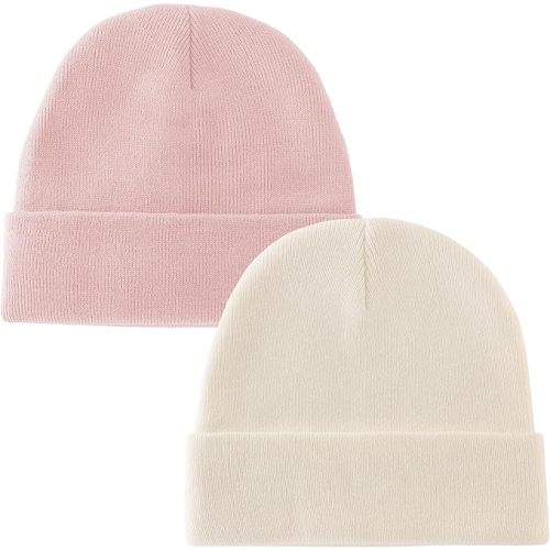 ROYBENS 100% Cotton Baby Beanie Cute Toddler Winter Hat Boys Girls Kids Soft Warm Knit Cuffed Caps Beanies for 0-8 Years