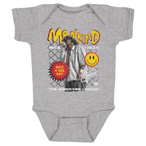 Infant 500 Level Heather Gray Mick Foley Mankind Have A Nice Day Bodysuit