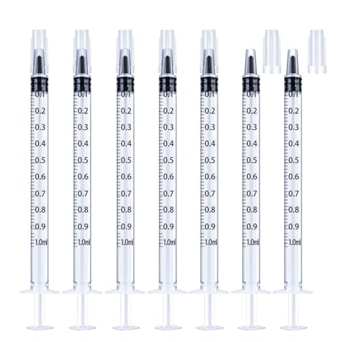 1ml Syringe Without Needle, 1ml Syringe for Liquids, Syringes for Scientific Labs, Measuring Liquids, Feeding Pets, 12 Pack Packaged