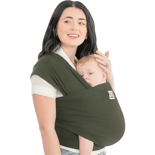 KeaBabies Baby Wrap Carrier - All in 1 Original Breathable Baby Sling, Lightweight,Hands Free Baby Carrier Sling, Baby Carrier Wrap, Baby Carriers for Newborn, Infant, Baby Wraps Carrier (Forest)