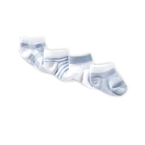 Edgehill Collection Baby Boys 4 Pack Assorted Ankle Socks
