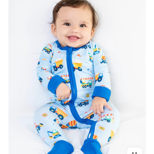 Construction Zip Romper – Dreamy Bamboo