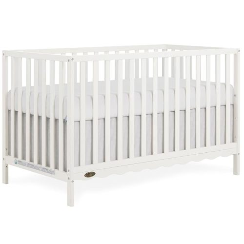 Dream On Me Synergy Wave 5-in-1 Convertible Crib in Cannoli Cream, JPMA & Greenguard Gold Certified, Converts from a Baby Crib to a Toddler Bed, Daybed, and Full-Size Bed