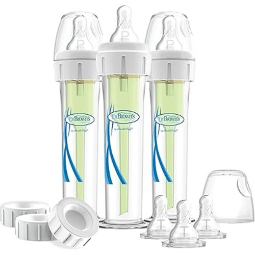 Dr. Brown's Accufeed Anti-Colic Baby Bottle with Preemie Nipple - 60cc - 3pk