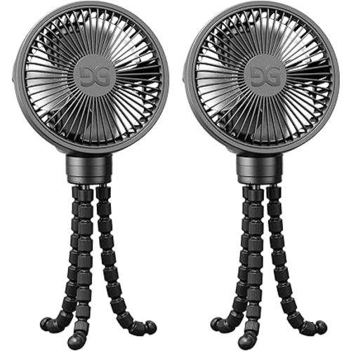 GUSGU Stroller Fan Clip on for Baby (2-Packs)
