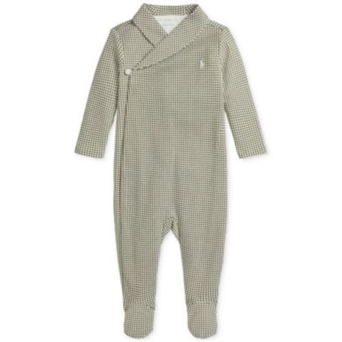 Baby Shawl-Collar Houndstooth Coverall
