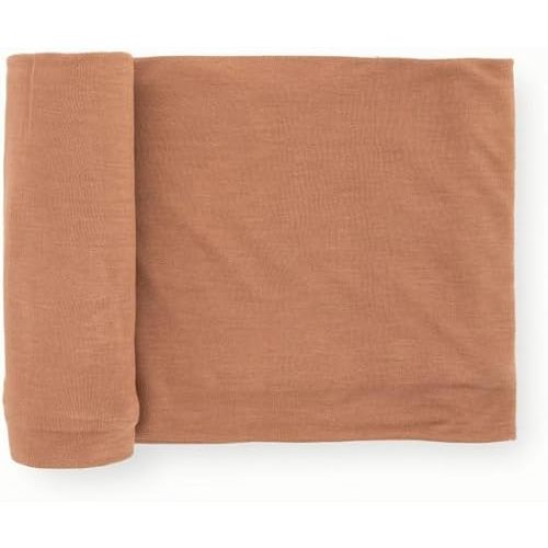 Little Unicorn Premium Stretch Knit Swaddle Blanket | Super Soft with Optimal Stretch & Breathability for swaddling (Terracotta)