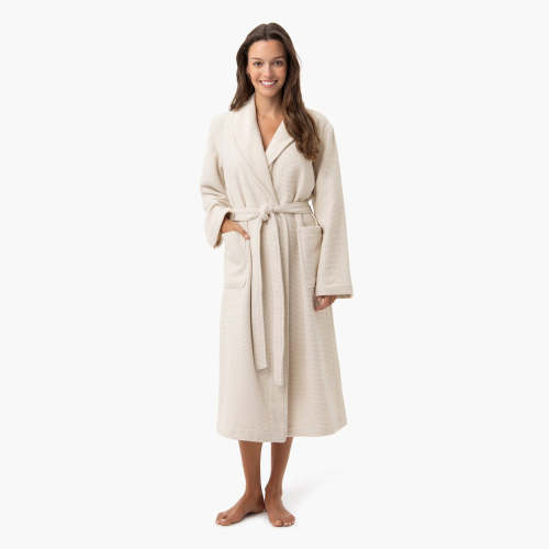 Organic waffle robe