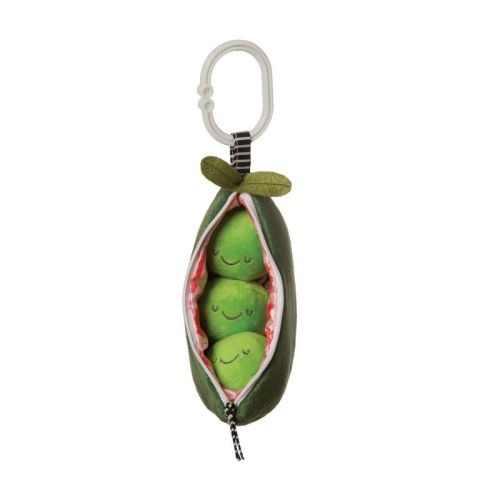 Manhattan Toy Farmer's Market Peas In A Pod Baby Rattle And Squeaker Travel And Crib Toy