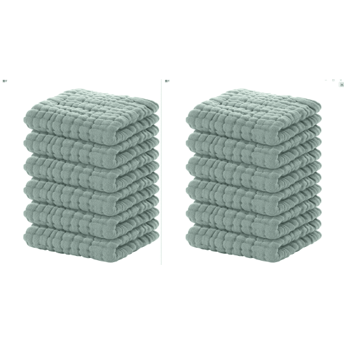 Yoofoss Muslin Burp Cloths 100% Organic Cotton Baby Wash cloths 12 Pack Washcloths for Baby 12x12in Soft and Absorbent Baby Bath Towels