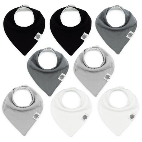 Parker Baby Co. 8 Pack Bandana Drool Bibs - Basics Set