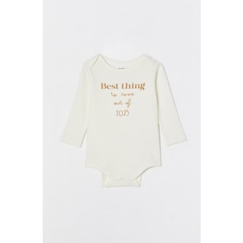 Organic Pointelle Long Sleeve Bubbysuit, Newborn