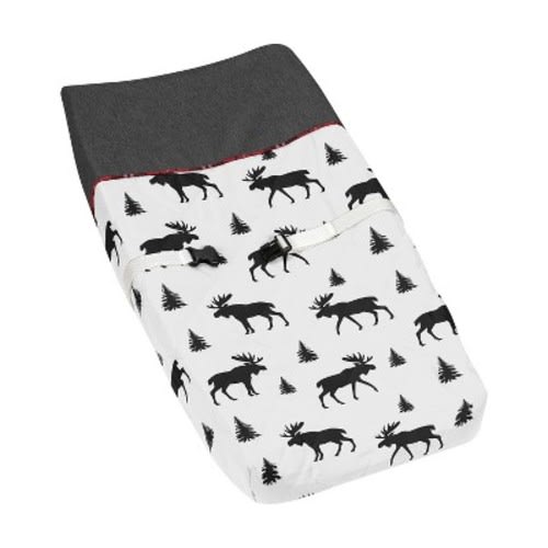 Sweet Jojo Designs Boy Changing Pad Cover Rustic Patch Black and White