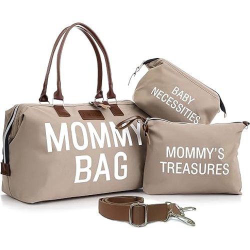 CHQEL Diaper Bag Tote with 2 Organizers, Multifunctional Large Mommy Bag for Hospital & Baby Diaper Travel Bag for Baby Care