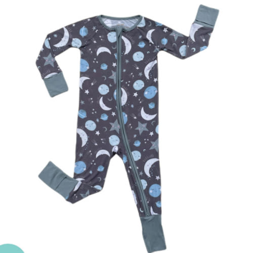 Blue To the Moon & Back Zippy - Little Sleepies