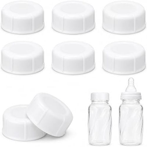 6pcs Baby Bottle Caps Compatible with Evenflo Classic Glass Twist Bottles 4oz & 8oz and Balance Plus Standard Neck Bottle 4oz & 9oz, Travel and Storage Bottle Lids Replacement, Soft & Safe Bottle Lid