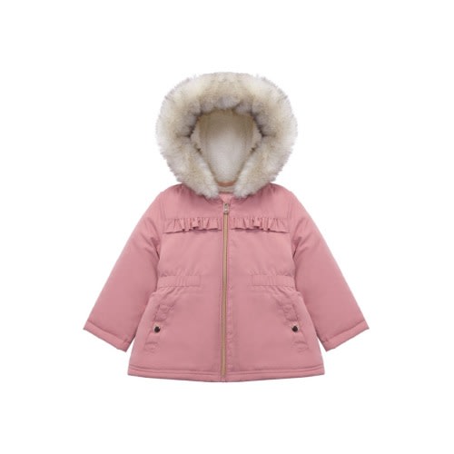 Borg Lining Puffer Coat, 6-9M