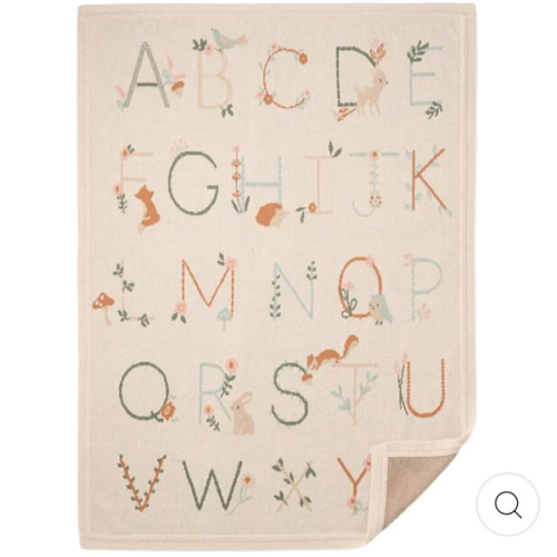 Rainy Day Alphabet Blanket by Elegant Baby