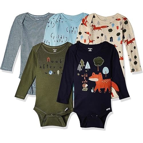 Gerber baby-boys 5-pack Short Sleeve Variety Onesies Bodysuits