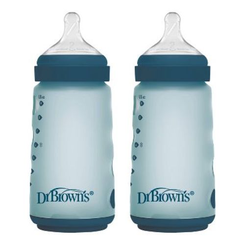 Dr. Brown's Silicone Baby Bottles - Blue - 9 fl oz/2pk