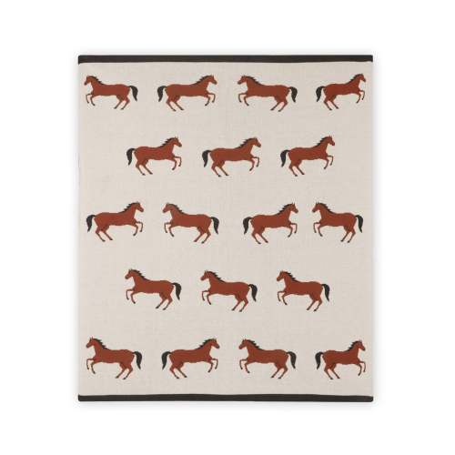 Organic Cotton Horse Print Baby Blanket
