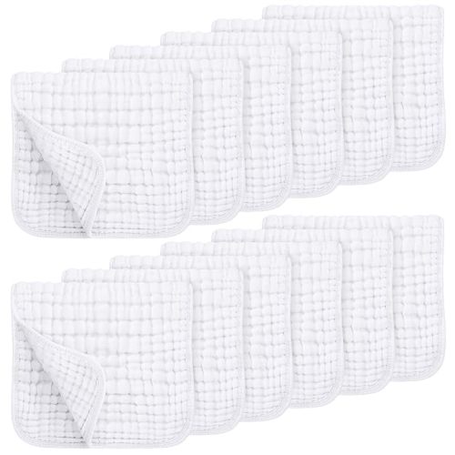 Amazon.com: Looxii Muslin Burp Cloths 100% Cotton Muslin Cloths Large 20''x10'' Extra Soft and Absorbent 12 Pack Baby Burping Cloth for Boys and Girls Pure White : Baby