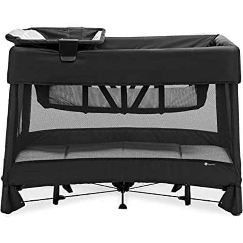 4moms Breeze Plus Portable Playard with Removable Bassinet and Baby Changing Station, Easy One-Handed Setup, from The Makers of The mamaRoo