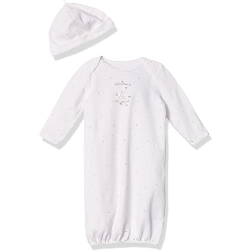 Little Me baby girls Unisex and Hat Nightgown, Welcome to the World, 0-3 Months US