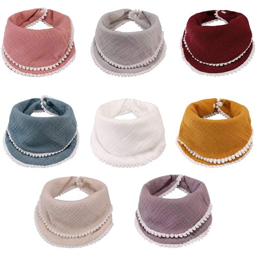 DOSMINE Baby Bibs Baby Drooling Bibs Unisex Baby Feeding Bibs Muslin Baby Bibs Set for Teething Baby Bandana Drool Bibs