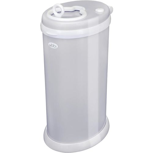 Ubbi Stainless Steel Diaper Pail, Odor Locking, No Special Bag Required, Award-Winning, Registry Must-Have, Gray