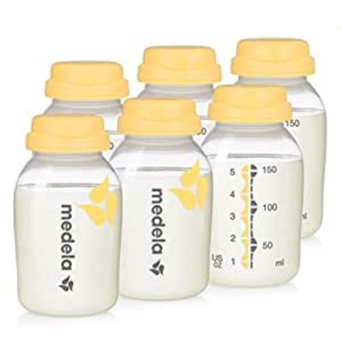 Amazon.com : Medela Breast Milk Collection and Storage Bottles, 6 Pack, 5 Ounce Breastmilk Container, Compatible with Medela Breast Pumps and Made Without BPA : Baby Bottles : Baby