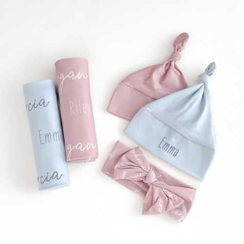 Custom Name Baby Swaddle | Personalized Newborn Wrap | Custom Name Blanket | Hospital Photo Prop | Baby Shower Gift | Gift for Baby Twins
