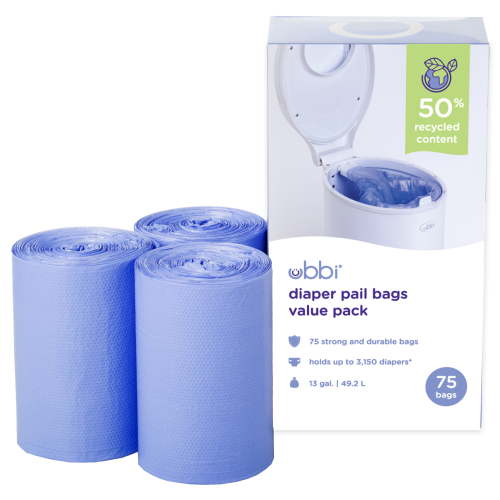Ubbi Disposable Diaper Bags, 75 Ct