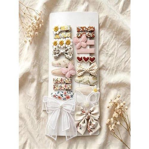 Handmade Baby Hair Clips for Girls, Fabric-Wrapped with Protective Tips