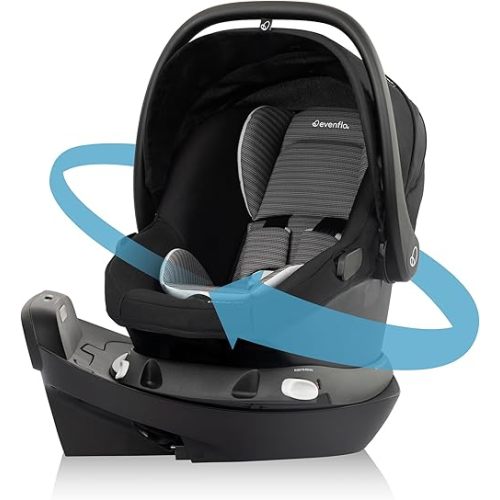 Evenflo Revolve180 LiteMax NXT Rotational Infant Car Seat (Cinder Gray)