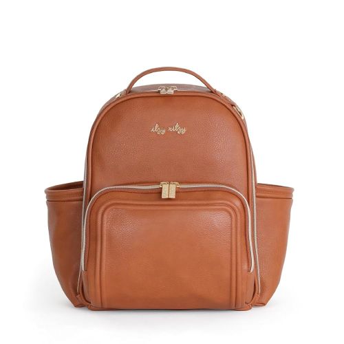 Itzy Ritzy Unisex Baby Mini Plus Diaper Bag, Cognac
