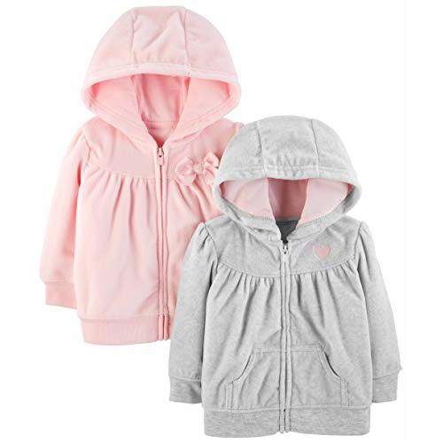 Simple Joys by Carter's Girls' 2-Pack Fleece Full Zip Hoodies