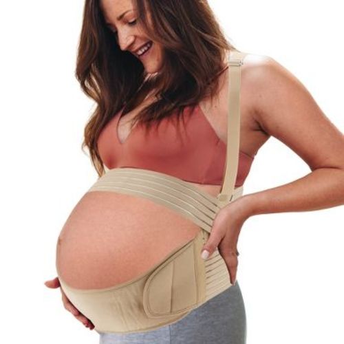 Unique Bargains Shoulder Strap Pregnancy Belly Band Flesh Color Small 1 Set