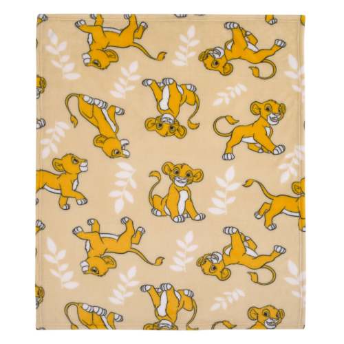 Disney Lion King Tan, Beige and White Simba Super Soft Baby Blanket – NoJo Baby
