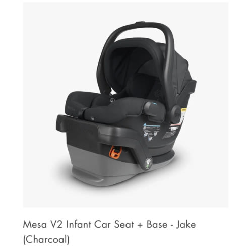 Mesa V2 Infant Car Seat + 1 Base - Color- Jake (Charcoal)