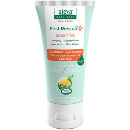 Aleva Naturals First Rescue Calendula Multipurpose Skin Cream - Skin Care to Moisturize Dry Skin, Natural, Vegan, Plant-Based, Hypoallergenic, for Face, Body, and Diaper Area - 50ml